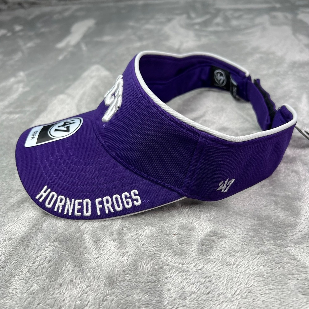 '47 Brand TCU Horned Frogs NCAA Purple Adjustable Football Visor New with Tags‎ - Picture 2 of 7